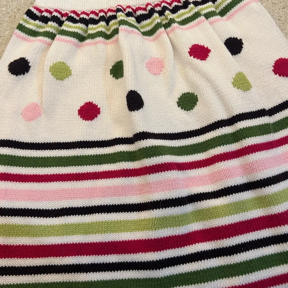 Gymboree Cupcake Cutie‎ Knit Cotton Polka Dot Stripe Dress